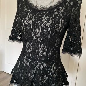 Elegant Black Lace Top